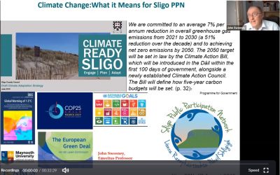 Environmental Series Session 1 : Climate Change with Professor John Sweeney