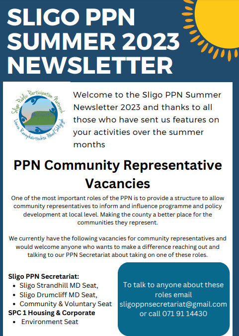 Sligo PPN Summer 2023 Newsletter