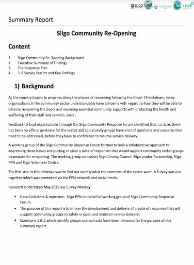 Community Re-Opening Post Covid-19​