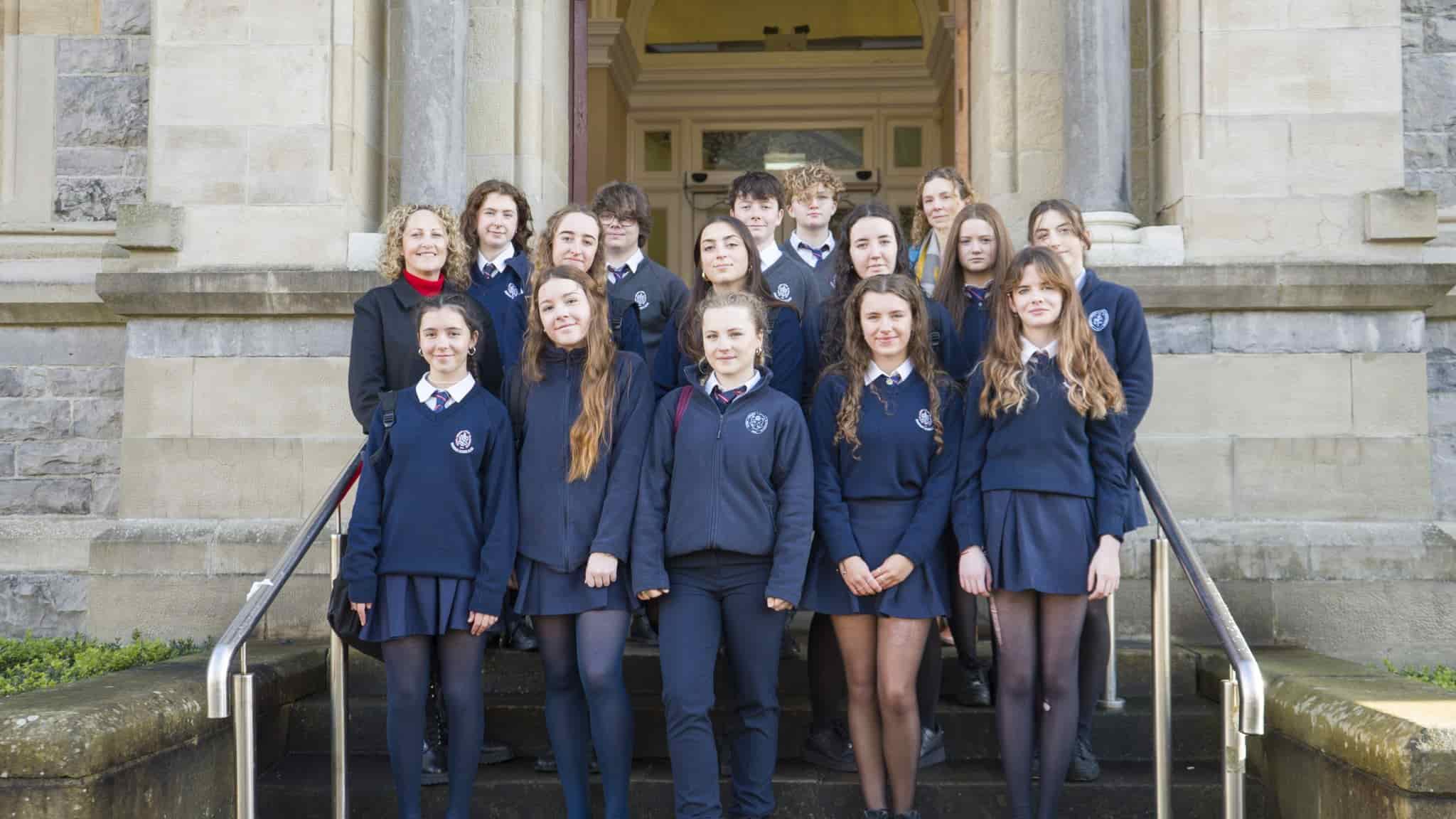Students from Sligo Grammar School attend the Strategic Policy Committee 4 Climate Change meeting at Sligo City Hall on 14th November 2023